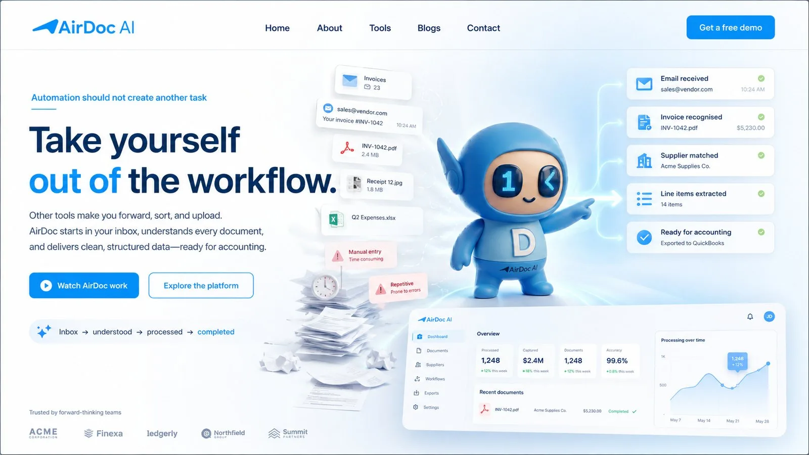 AirDoc workflow interface concept